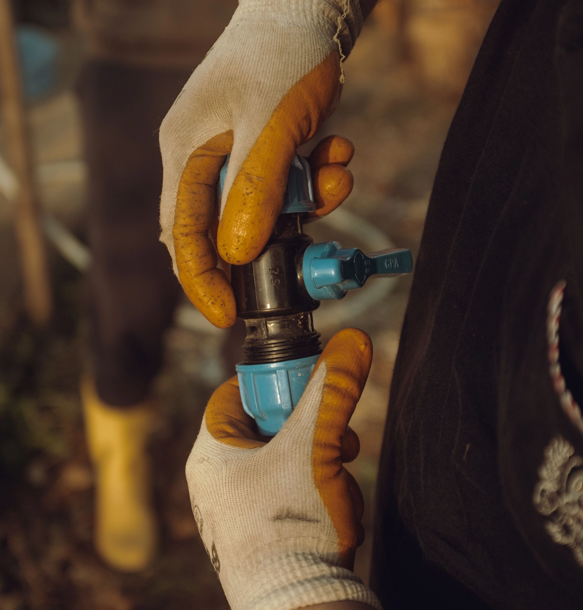 Professional plumber at work